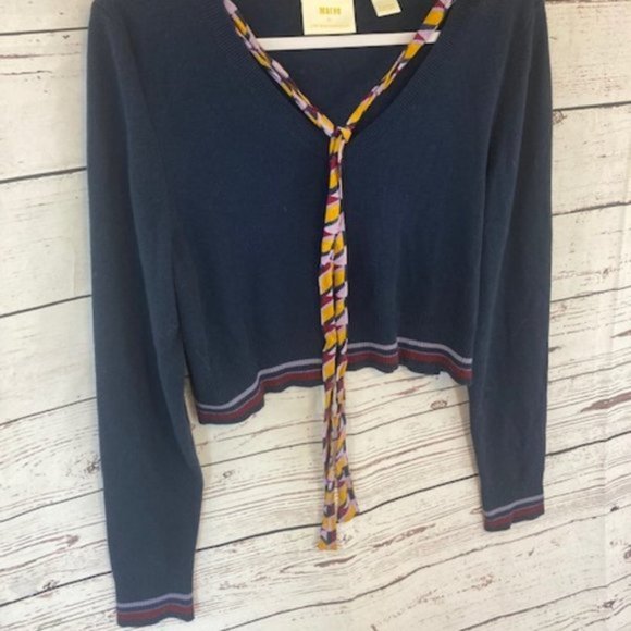 Maeve Loretta cropped tie neck sweater - Picture 5 of 9